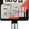 Hlavice s bitem KŘÍŽOVÁ 1/4" PH2 Yato - YT-04412