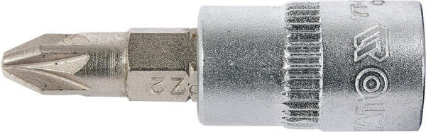 Hlavice s bitem KŘÍŽOVÁ 1/4" PZ2 Yato - YT-04418