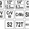 Gola sada 1/2", 1/4'' + příslušenství 79 ks - YT-38911