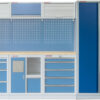 Celokovová široká dílenská skříň PROFI BLUE 915x458x2000 mm - MTGB1336