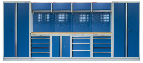 Kvalitní PROFI BLUE dílenský nábytek - 4535 x 2000 x 495 mm - MTGS1300AE