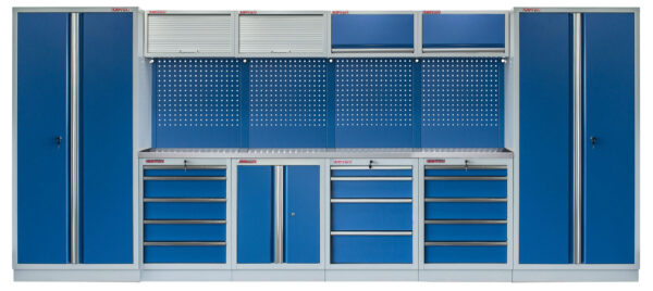 Kvalitní PROFI BLUE dílenský nábytek - 4535 x 2000 x 495 mm - MTGS1300AM