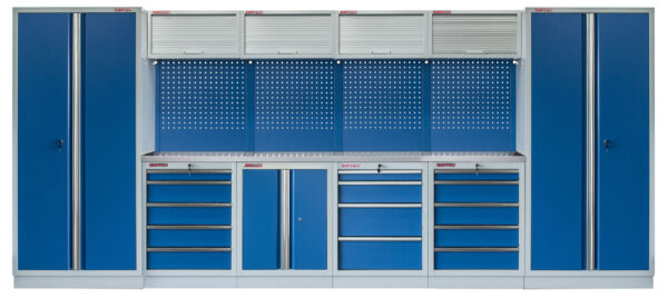 Kvalitní PROFI BLUE dílenský nábytek - 4535 x 2000 x 495 mm - MTGS1300AO