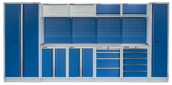 Kvalitní PROFI BLUE dílenský nábytek 4235 x 495 x 2000 mm - MTGS1300BB4
