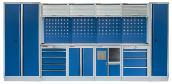 Kvalitní PROFI BLUE dílenský nábytek 4235 x 495 x 2000 mm - MTGS1301AL