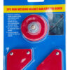 Magnetická zemnící svorka a 2 ks magnetických mini úhelníků - QJ6017