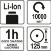 AKU Úhlová bruska 125 mm, 10000 ot./min., 18V - YT-82826
