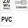 Navíjecí buben s hadicí na stlačený vzduch PVC 15m, průměr 10mm - YT-24240