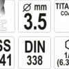 Vrták na kov 3,5mm TITAN HEX 1/4", délka 90mm - YT-44756