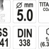 Vrták na kov 5mm TITAN 1/4", délka 106mm - YT-44761