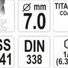 Vrták na kov 7mm TITAN HEX 1/4", délka 109mm - YT-44766