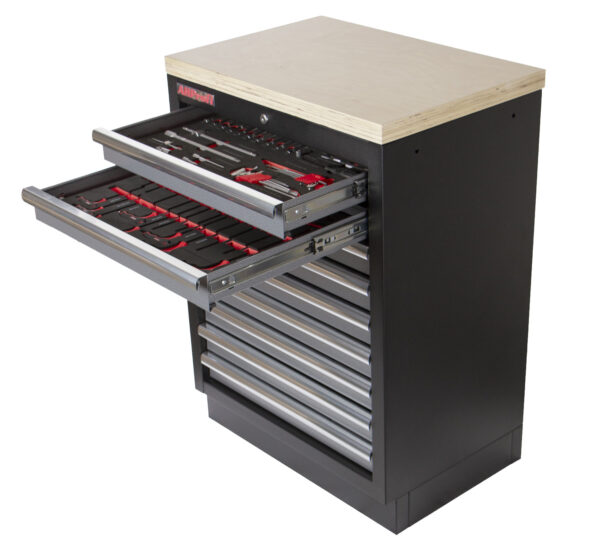 Celokovová dílenská skříňka PROFI s 9-ti šuplíky 680x458x910 mm - TGC1309