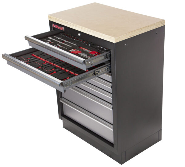 Celokovová dílenská skříňka PROFI s 7-mi šuplíky 680x458x910 mm - TGC1307