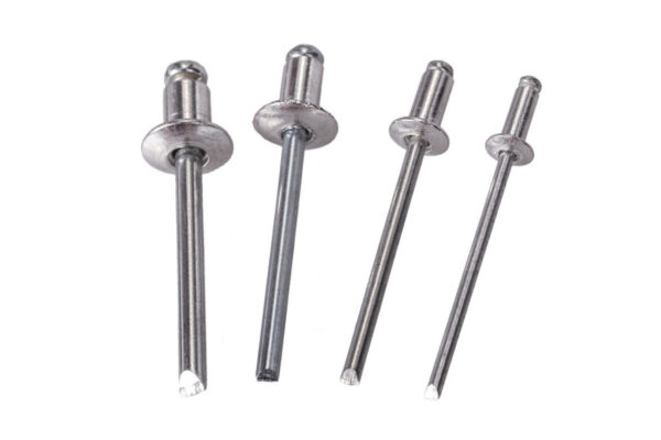 Ruční nýtovací kleště s nýty, 250 mm, sada 61 ks - HT160105