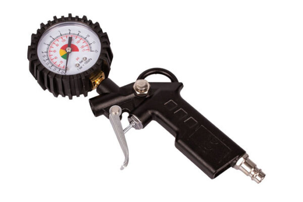 Hustič pneu s manometrem, rychlospojka 1/4" - HTA830042