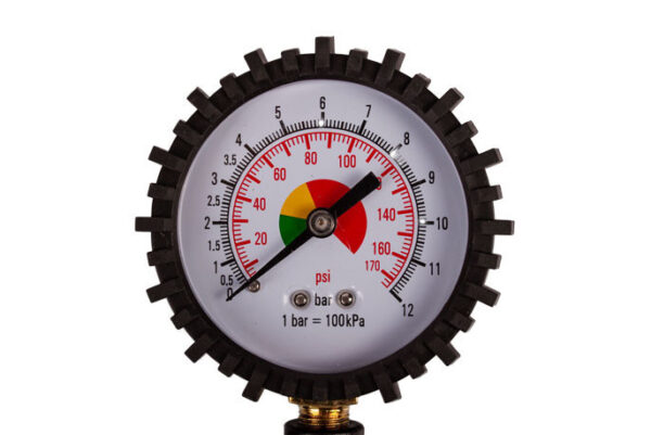 Hustič pneu s manometrem, rychlospojka 1/4" - HTA830042
