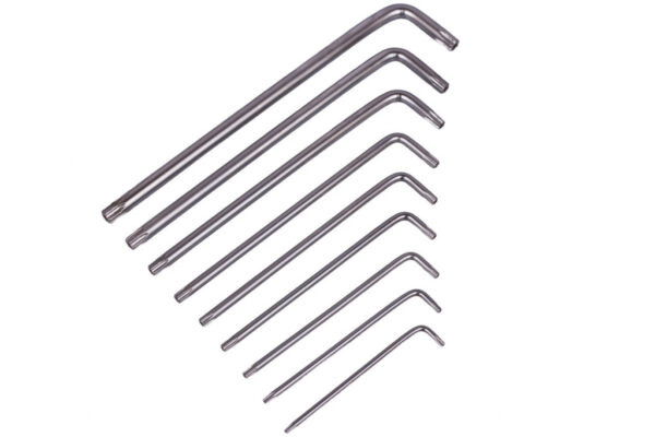 Sada prodloužených TORX klíčů s otvorem 9 ks - HT260910