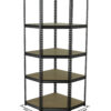 Rohový policový regál, 5 polic - 1830 x 730 x 730 mm - AH017