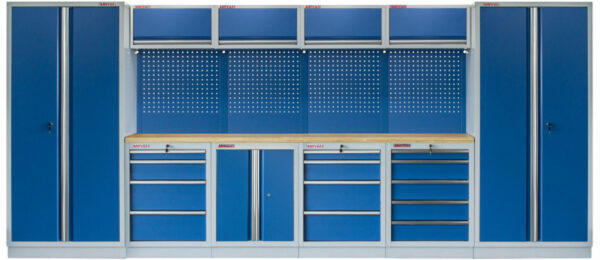 Kvalitní PROFI BLUE dílenský nábytek - 4535 x 2000 x 495 mm - MTGS1300A2 Blue