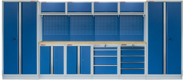Kvalitní PROFI BLUE dílenský nábytek - 4535 x 2000 x 495 mm - MTGS1300AA2 Blue