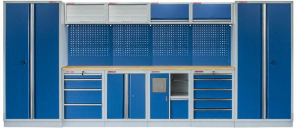 Kvalitní PROFI BLUE dílenský nábytek - 4535 x 2000 x 495 mm - MTGS1301AD Blue