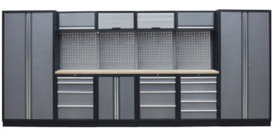 Kvalitní PROFI dílenský nábytek - 4535 x 2000 x 495 mm - TGS1300A1 Grey