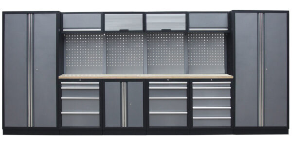 Kvalitní PROFI dílenský nábytek - 4535 x 2000 x 495 mm - TGS1300A1 Grey