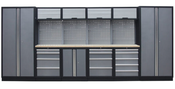 Kvalitní PROFI dílenský nábytek - 4535 x 2000 x 495 mm - TGS1300A3 Grey
