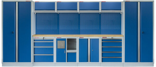 Kvalitní PROFI BLUE dílenský nábytek - 4535 x 495 x 2000 mm - MTGS1301AE Blue