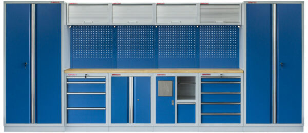 Kvalitní PROFI BLUE dílenský nábytek - 4535 x 2000 x 495 mm - MTGS1301AH Blue