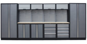 Kvalitní PROFI dílenský nábytek - 4535 x 2000 x 495 mm - TGS1300AA3 Grey