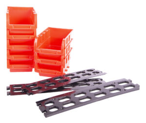 Závěsná plastová lišta s 6 plastovými boxy - MW8712