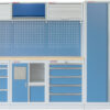 Celokovová závěsná skříňka PROFI BLUE s výklopnými dvířky 680x281x350 mm - MWGB1326