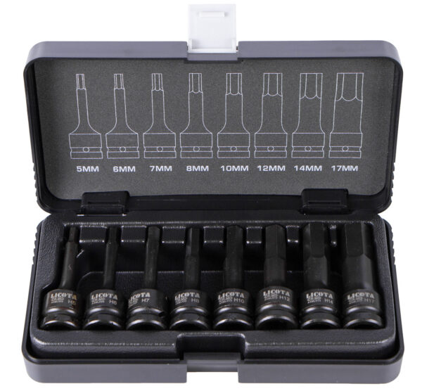 Sada vnějších nástrčných klíčů HEX 1/2", 8 ks - Liasa40005