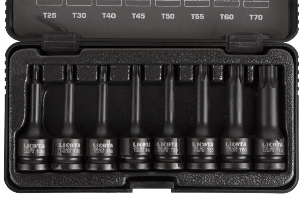 Sada vnějších nástrčných klíčů TORX 1/2", 8 ks - LIASA40007