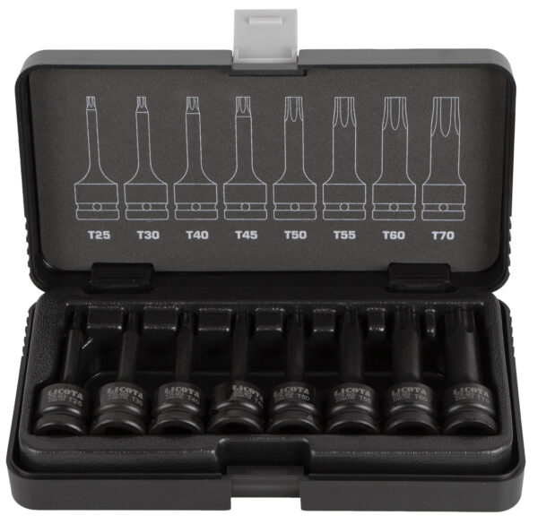 Sada vnějších nástrčných klíčů TORX 1/2", 8 ks - LIASA40007