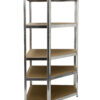 Rohový policový regál, 5 polic - 900 x 900 x 1800 mm - AH3002