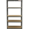 Policový regál, zesílený, 5 polic, 900 x 450 x 1800 mm - AH3003