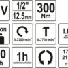 Rázový utahovák AKU 1/2" 18V 300Nm - YT-82804