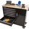 Pojízdný pracovní stůl / skříňka na nářadí s pracovní deskou - TBR-L4407E-B