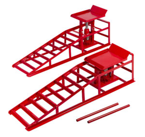 Nájezdové rampy s hydraulickým zvedákem