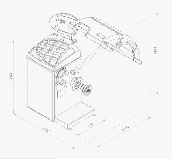 Vyvažovačka kol 10" - 28" CB66 - F16112