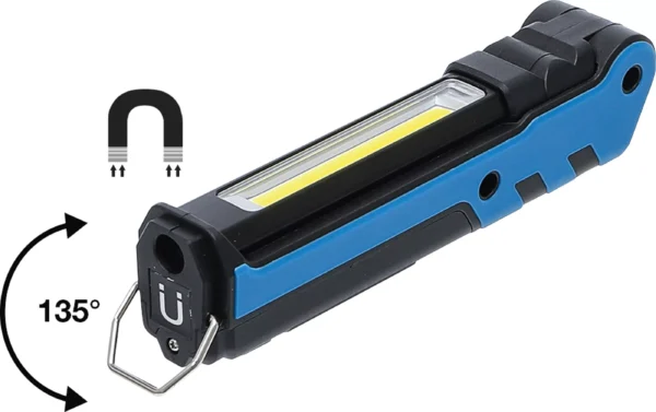 AKU montážní lampa, sklopná, COB LED 5 W - B85334
