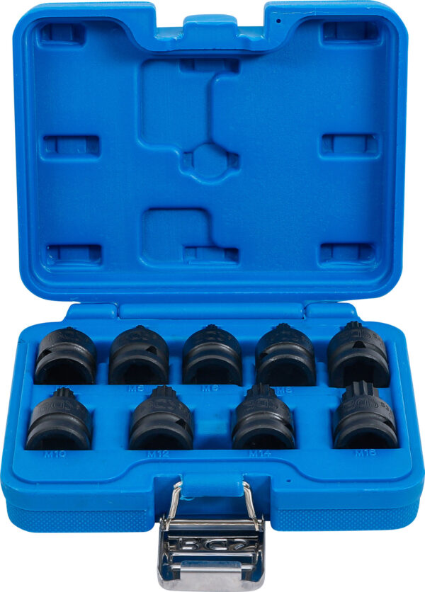 Sada nástrčných klíčů, XZN, 1/2", M4 - M16, 9 ks - BGS 5487