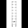 Hliníkový teleskopický žebřík, 9 stupňů, 2,6 m, max. zátěž 125 kg