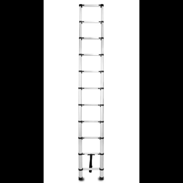 Hliníkový teleskopický žebřík, 11 stupňů, 3,2 m, max. zátěž 125 kg