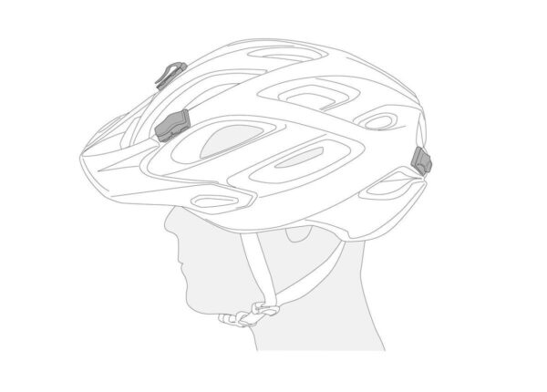 Klipy k přichycení čelovky PETZL na přilbu UNI ADAPT, 4 ks - E000BA00